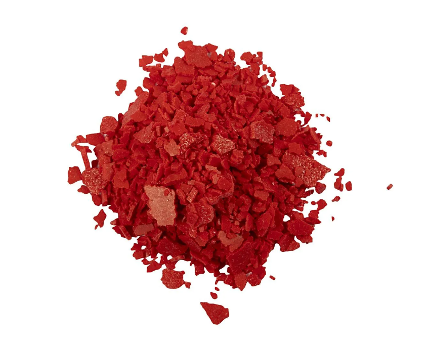 bright red candle dye