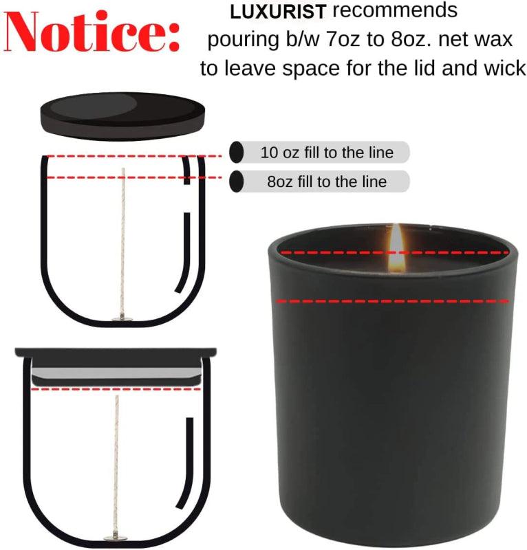 10oz Candle Jar - Black - luxurist.ae