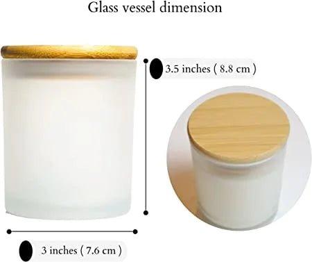 10oz Candle Jar - Frosted - luxurist.ae